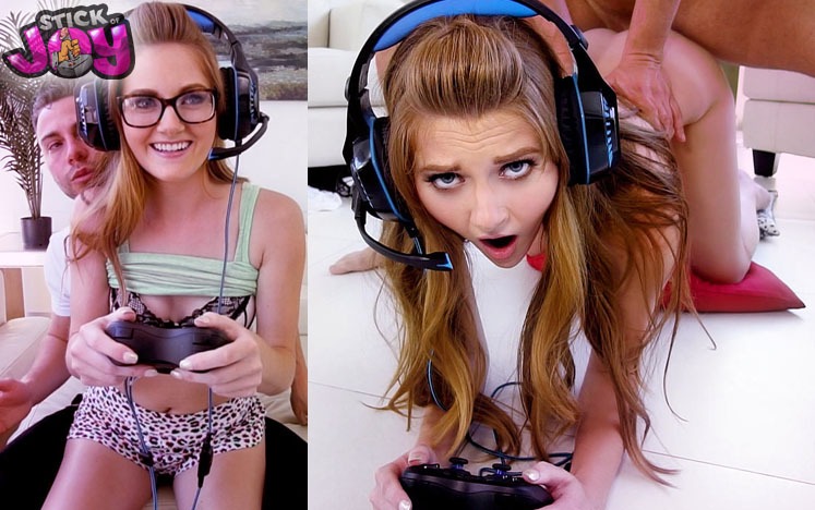 horny gamer girls who refuse to stop gaming while having sex redhead miley cole 