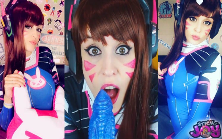 skype chat with the ultra sexy cosplay babe candy start dva overwatch